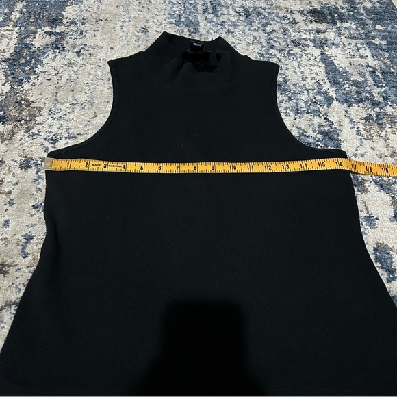 Maeve by Anthropologie Cotton Blend Black Sleeveless High-Neck Top Size Medium - Picture 5 of 7